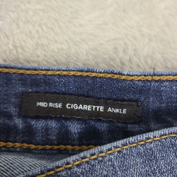 BDG Mid Rise Twig Ankle Jeans Womens Sz 28X30 Blue Dark Wash Skinny Leg Stretch - Picture 3 of 10